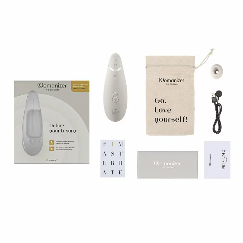 Womanizer Premium 2 陰蒂吸啜器 灰白色